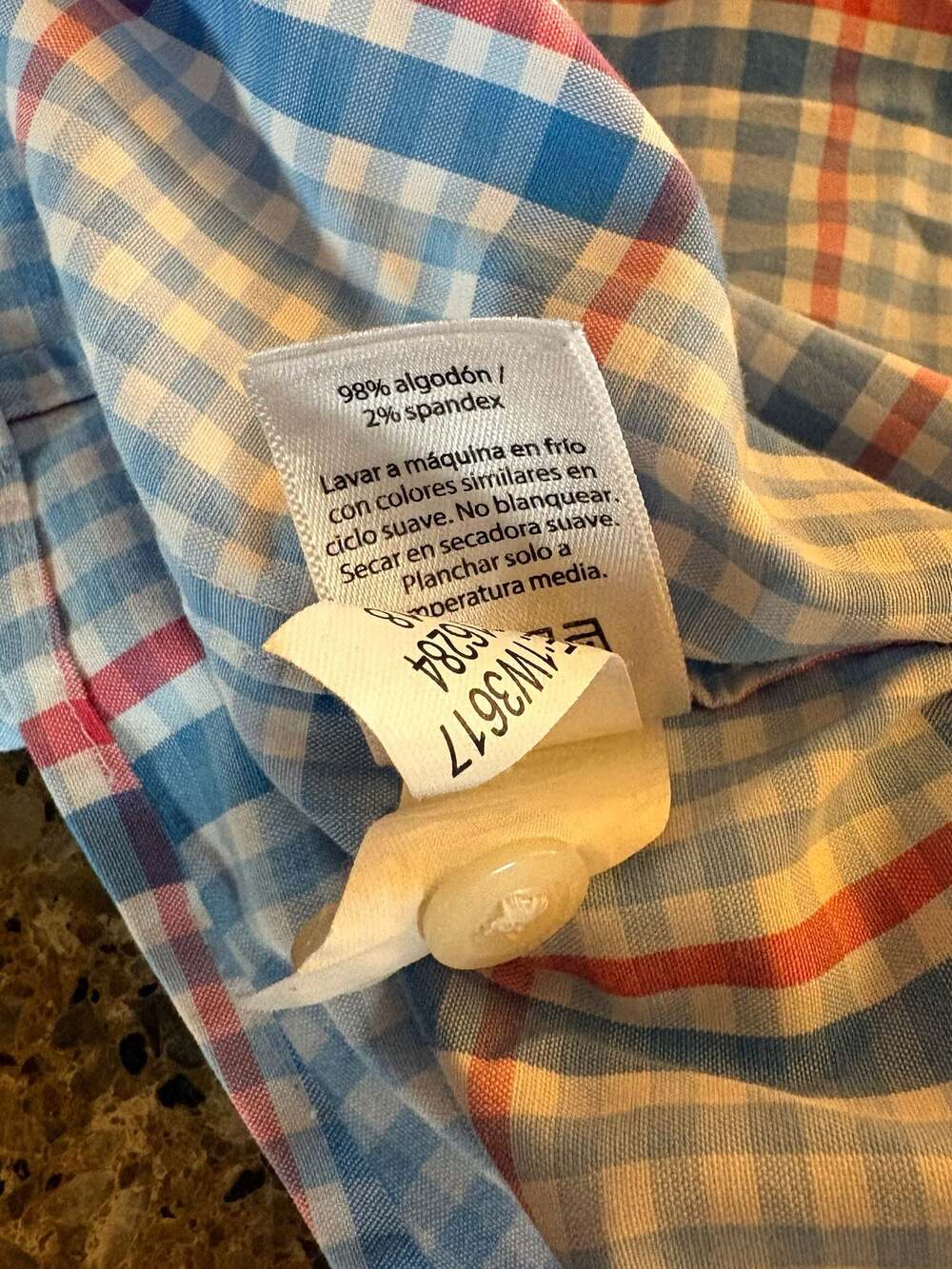 Vineyard Vines Classic Fit Murray Shirt Blue Red Plaid Long Sleeve XL - Picture 5 of 5